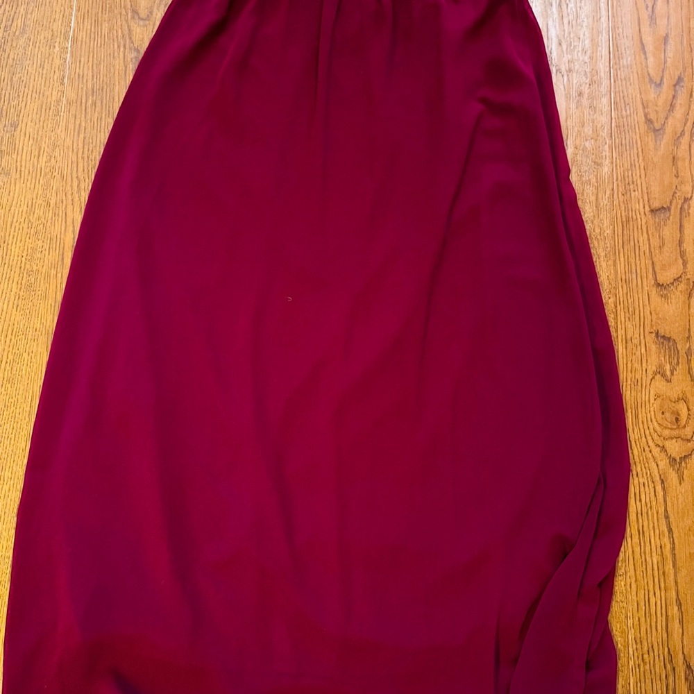 Forever‎ 21 Deep Red Midi Skirt